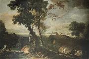 RICCI, Marco Landscape with Washerwomen oil painting picture wholesale